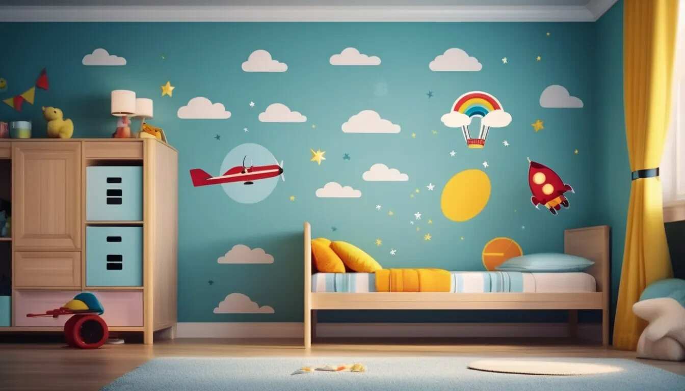 خرید استیکر اتاق کودک از استیکرلندز